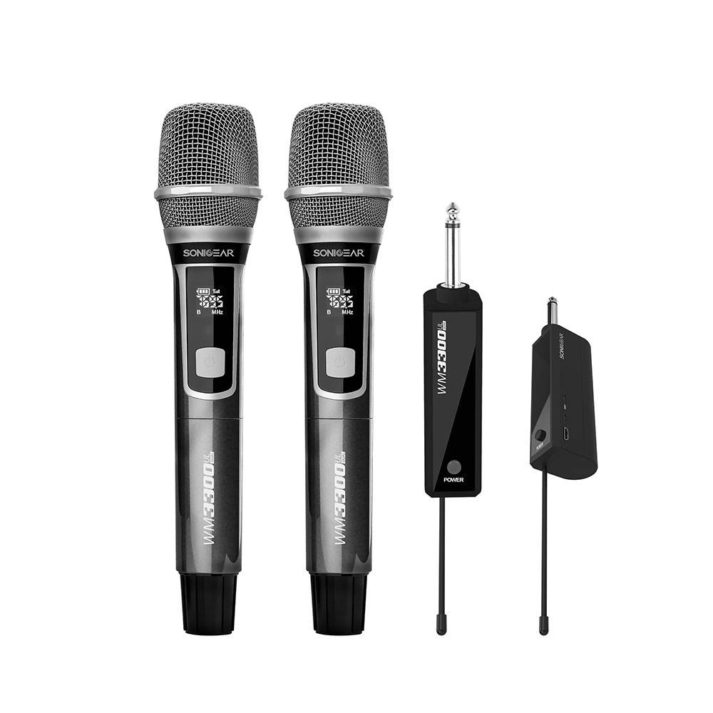 SonicGear WM 3300UL Dual UHF Wireless Microphone Vocals Mic